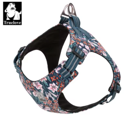 Light Floral Dog Harness
